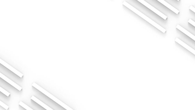 loopable movement of white panel bar stack wall and floor footage background.