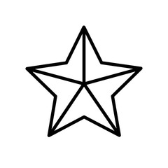 Obraz premium star five pointed line style icon
