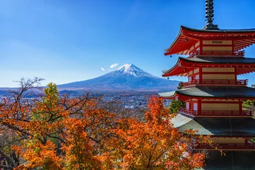 Poster 日本の秋　富士山と忠霊塔 © 定昭 井川
