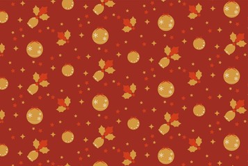 クリスマスオーナメントの赤い壁紙