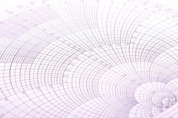 Abstract close up of Smith chart
