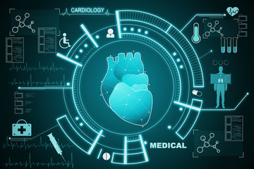 Cardiology and science concept