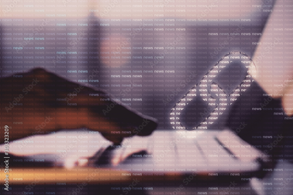 Poster laptop with blockchain