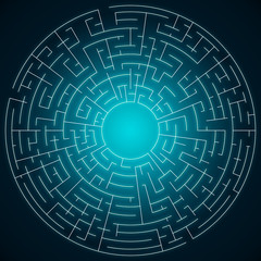 CReative blue labyrinth backdrop