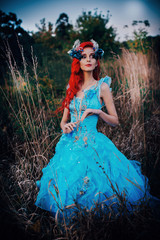 Fototapeta premium Fairy in the autumn forest