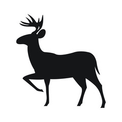 Reindeer animal silhouette deer vector