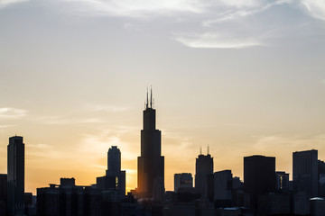 Obraz premium Backlit Chicago wallpaper