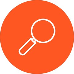 Round Search Icon With White Background