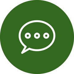 Round Chat Icon With White Background