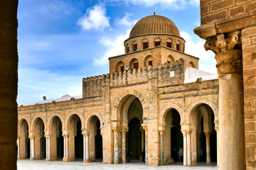 Fototapeta na wymiar The Great Mosque in Kairouan. Tunisia, North Africa