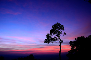 sunset Phu Kradueng National Park