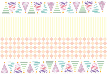 Seamless christmas tree / Pattern Christmas background decorated on festival holiday / Merry Christmas decoration and a happy new year