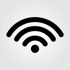 Wifi icon isolated on white background. Flat style vector illustration
