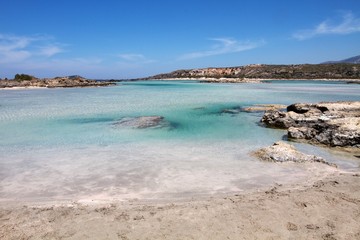 Fototapeta na wymiar Elafonissi beach and sea, Crete, Greece 