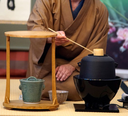 Fototapeta na wymiar Japanese traditional tea ceremony Chanoyu.
