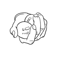 Hand Vector outline
