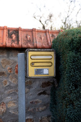 Postbox in a small village in Burgundy, France