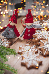 christmas cookies with christmas decoration 