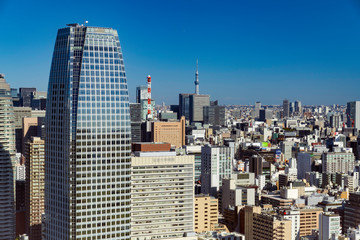 Fototapeta na wymiar 東京の街並み 銀座方面と東京スカイツリー