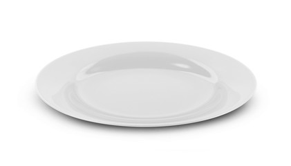 empty plate isolated on white background