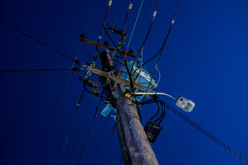 electric pole and wires