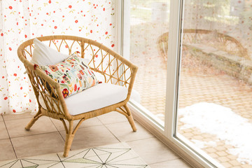 chair in front of the veranda window
