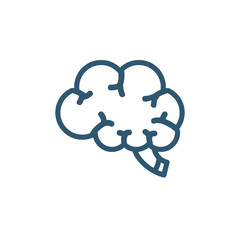 human brain research line style icon