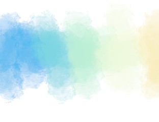 Plakat Abstract watercolor background.Blue, green and yellow watercolor on a white background.