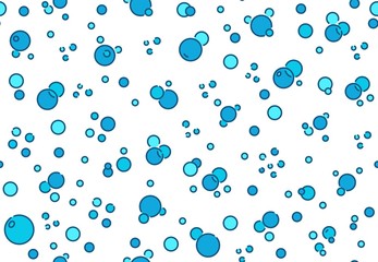 Bubbles line pattern. Seamless wallpaper underwater air bubbles texture, fizzy drink or chemical water molecule. Vector illustration oxygen pattern with circle blue colored foam bubble