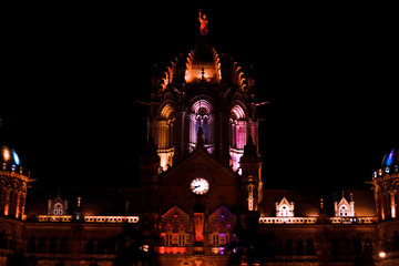 Fototapeta na wymiar Chhatrapati Shivaji Terminus, Mumbai, India