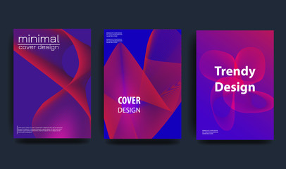 Covers with minimal design. Cool geometric backgrounds for your design. Applicable for Banners, Placards, Posters, Flyers etc.Vector template.