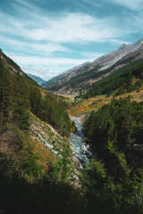 Fototapeta na wymiar Road trippin' from Geneva to Zermatt