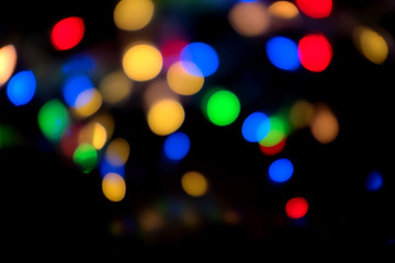 Abstract multi colored Lights bokeh . Unfocused Light background. Blured night light. background, 
