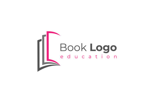 Open Book Logo Education Knowledge Symbol Paper Icon Concept Design Template Element isolated on white background. Flat Vector Illustration.