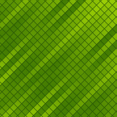 Green squares mosaic abstract tech background. Vector pattern design