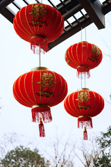 Chinese lanterns outdoor. Chinese New year decoration