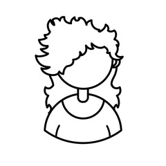 woman female icon , people line style