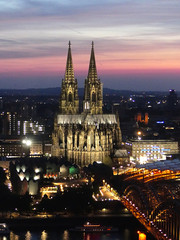 Fototapeta na wymiar Cologne Cathedral late evening