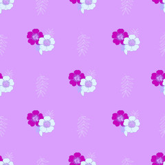 Fototapeta na wymiar Vector illustration use for decorations, textiles and decorative paper. Seamless pattern with flowers.