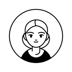 elderly woman grandma , person block line