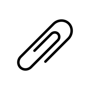 Paper clip outline icon illustration isolated vector sign symbol