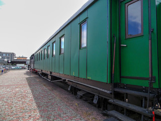 Fototapeta na wymiar old steam locomotive at the Kharkov railway station