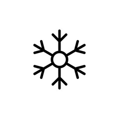 Snowflake outline icon illustration isolated vector sign symbol