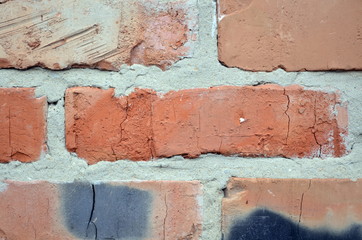 Background of orange brick wall texture