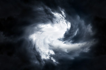 Blurred Whirlwind in the Clouds