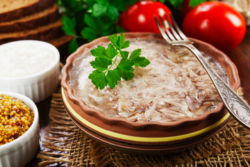 Homemade jelly meat