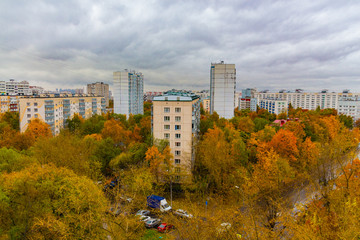 MOSCOW, RUSSIA - October 04, 2019: Golden autumn in Moscow.