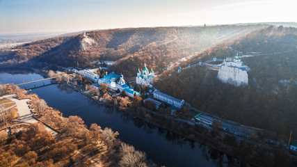 Svyatogorskaya Lavra - a complex of structures around the ancient cave church in the spurs of the chalk mountain.