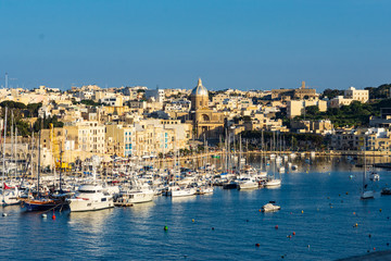 Fototapeta na wymiar Village of Kalkara and the Kalkara Marina, Malta