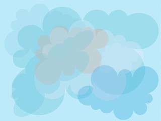 Pattern cloud blue vector illustration isolated